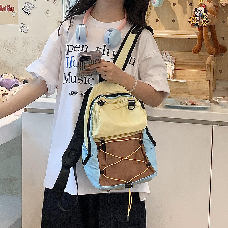 Original Single Outdoor Backpack Boys' Colored Hiking Bag Schoolbag Ultra-light Travel Bag Lightweight Hiking Small Backpack for Women