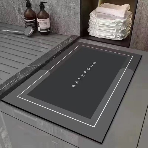 Entry mat kitchen mat bathroom absorbent mat quick-dry bathroom foot mat toilet bathroom door wear-resistant rug