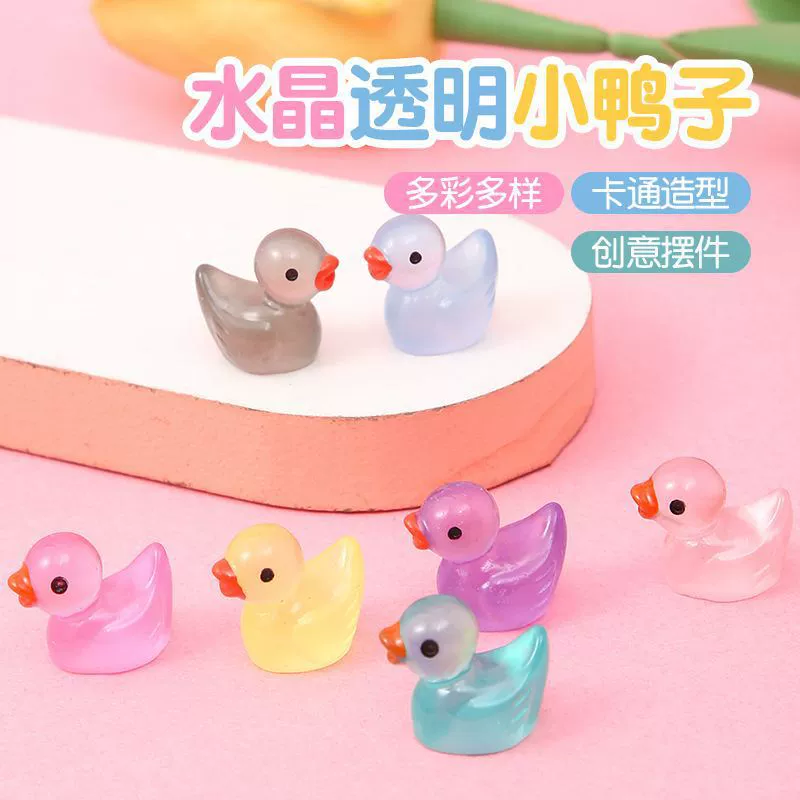 Ночной рынок, светящиеся украшения в виде утки, креативный микропейзаж, украшения из мха, микропейзаж, креативные украшения