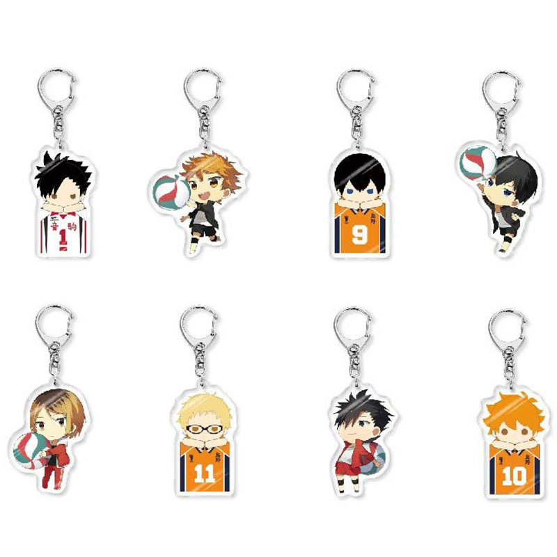 Anime acrylic keychain pendant volleyball boy!  Tsukishima Takara Sugawara Campus peripheral accessories