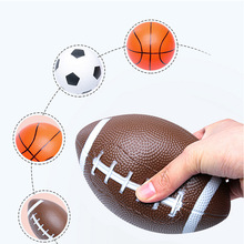 儿童玩具皮球泡壳装充气三件套PVC颗粒面足球篮球橄榄球 跨境热卖