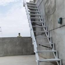 铝合金安装可网红室外楼梯贴墙复式阁楼楼梯家用折叠上门厂家贴墙