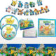 Factory supply foreign trade pet elf birthday supplies Pokemon Pikachu set theme party tableware