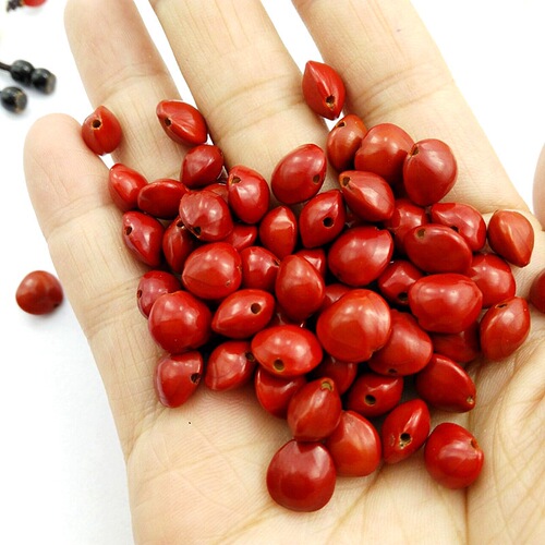 Acacia bean red bean string bracelet red blood red heart bodhi seed beads sweater chain jewelry accessories material