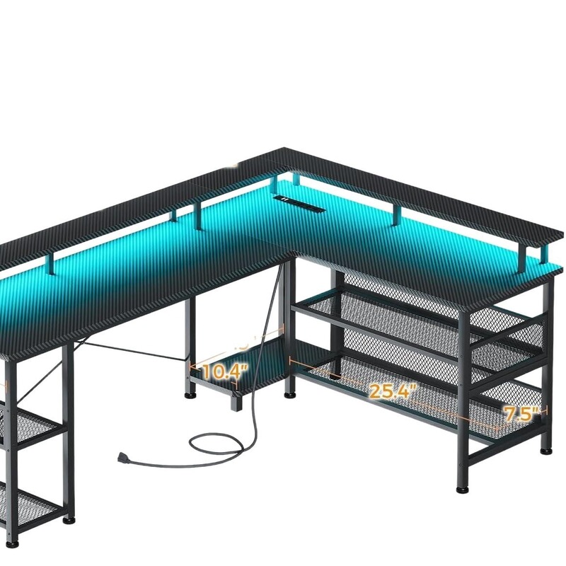 Cross-Border Ambiance Lighting Gaming Entertainment E-Sports Table American-Style Simple Desktop Computer Desk Home Office Desk with File Rack Cross-Border Ambiance Lighting Gaming Entertainment E-Sports Table American-Style Simple Desktop Computer Desk Home Office Desk with File Rack