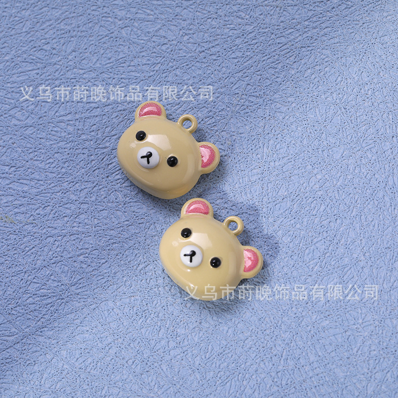 亜鉛合金ペイントかわいい漫画動物クマペンダント diy 携帯電話チェーンキーホルダーブレスレットジュエリーアクセサリー|undefined