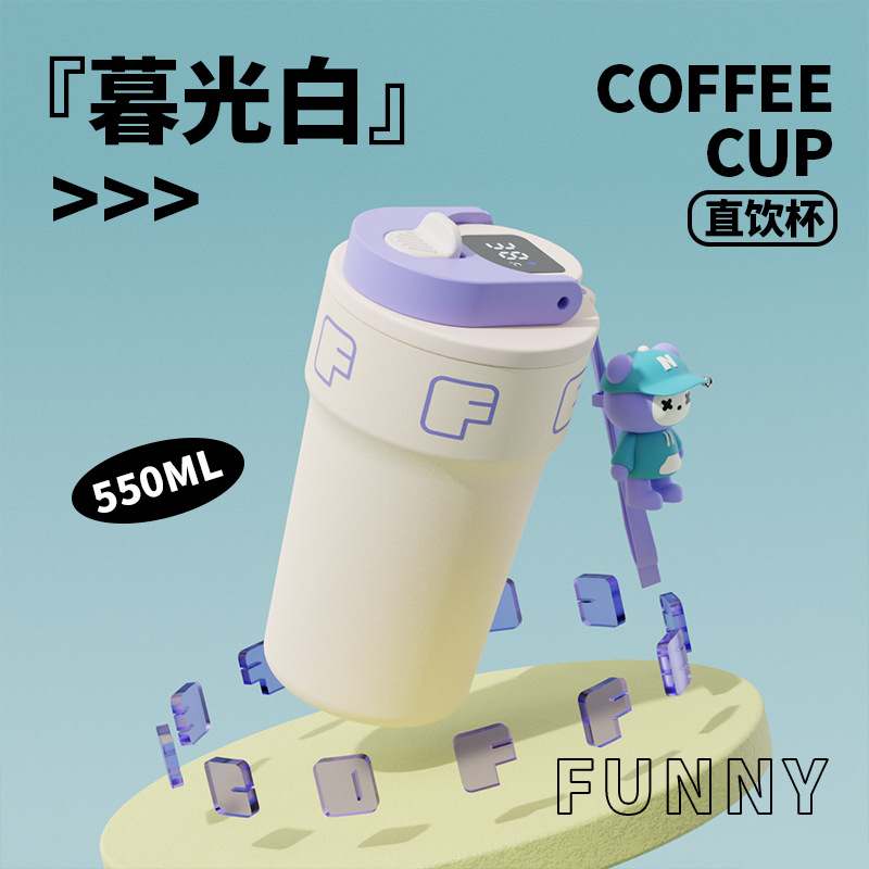 Nuevo taza de café de muñeca de doble bebida 316L taza de acero inoxidable de alto valor facial para niños y niñas tazas de agua al aire libre