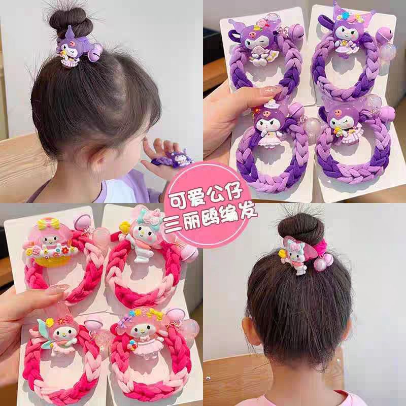 Children's cartoon woven cute hair rope