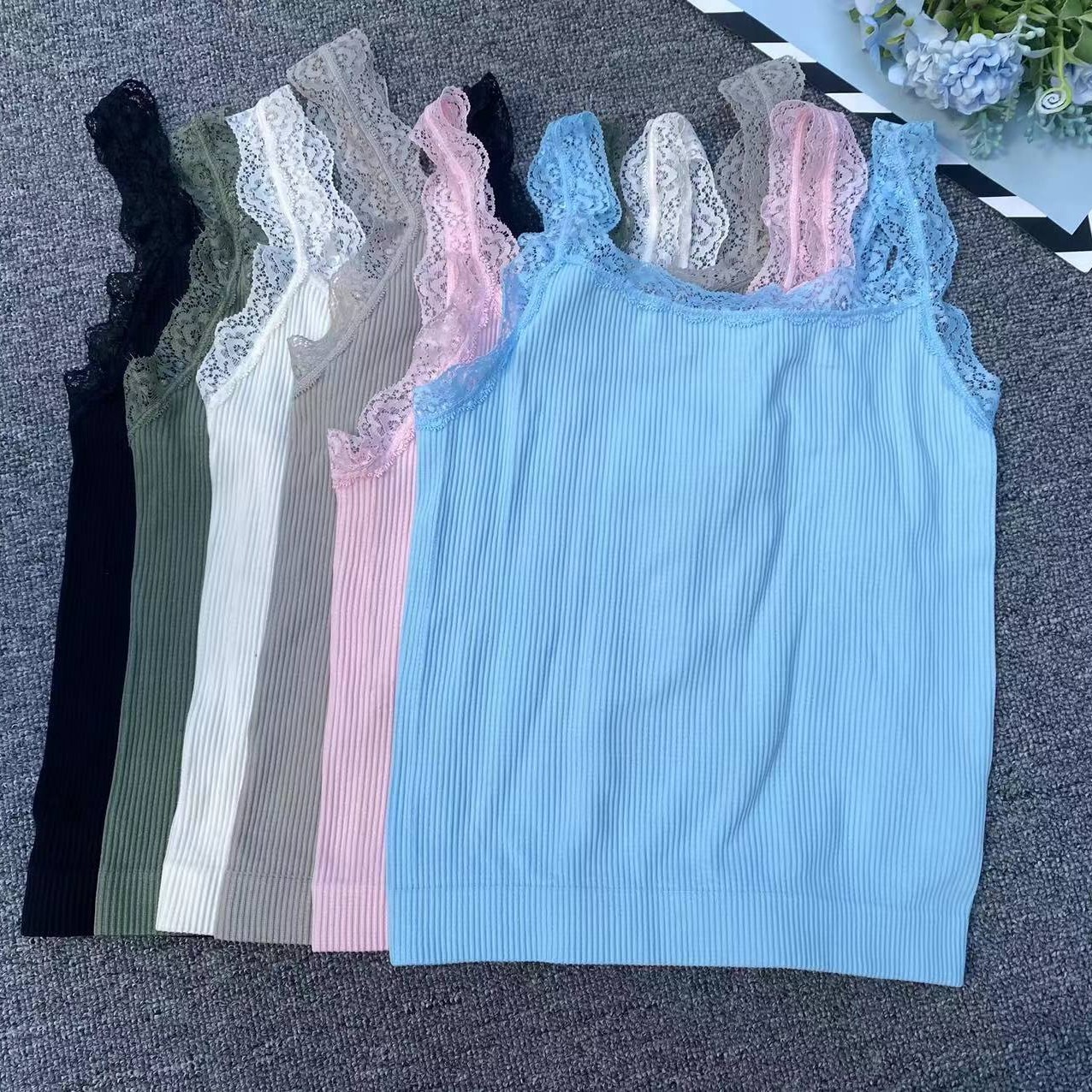 Nuevo alto elástico de alta calidad sin costuras encaje borde belleza espalda chaleco las mujeres inalámbrico yoga sujetador ropa interior deportiva