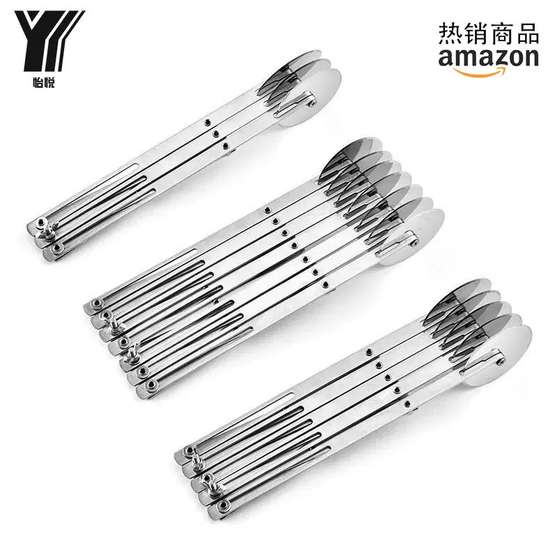 不锈钢披萨刀 介饼器多轮油条刀多功能面条刀烘培工具亚马逊跨境