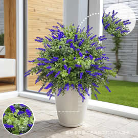 仿真薰衣草地插树灌木园林绿化工程造景盆栽紫色花卉现货特惠