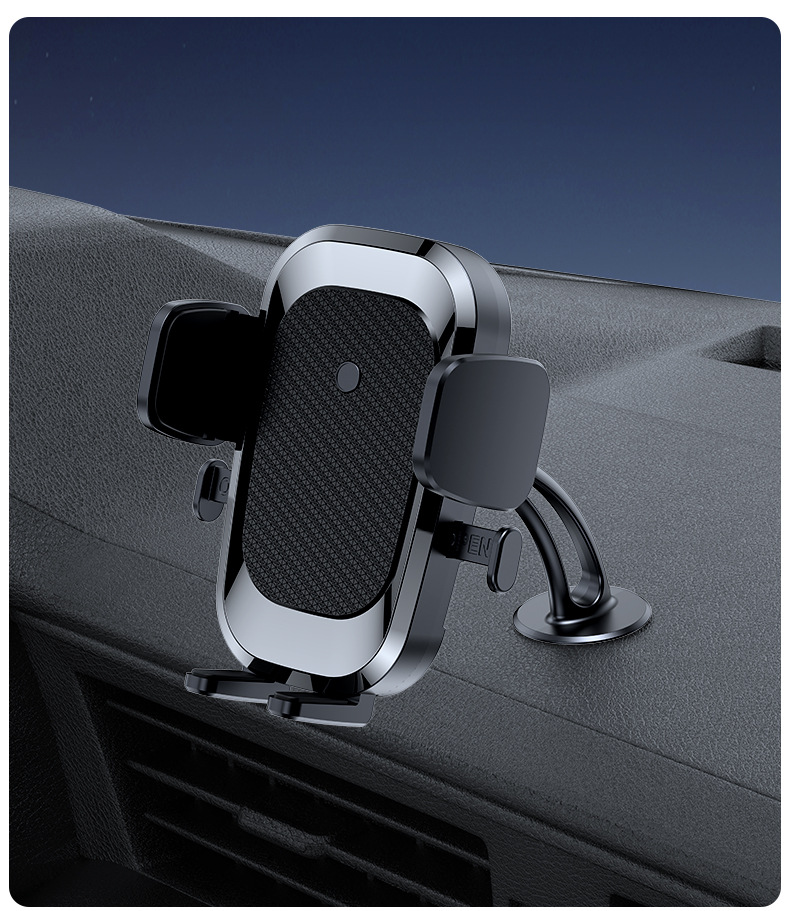Cross-border hot-selling car mobile phone navigation bracket steam instrument panel suction cup multi-function gravity telescopic mobile phone bracket