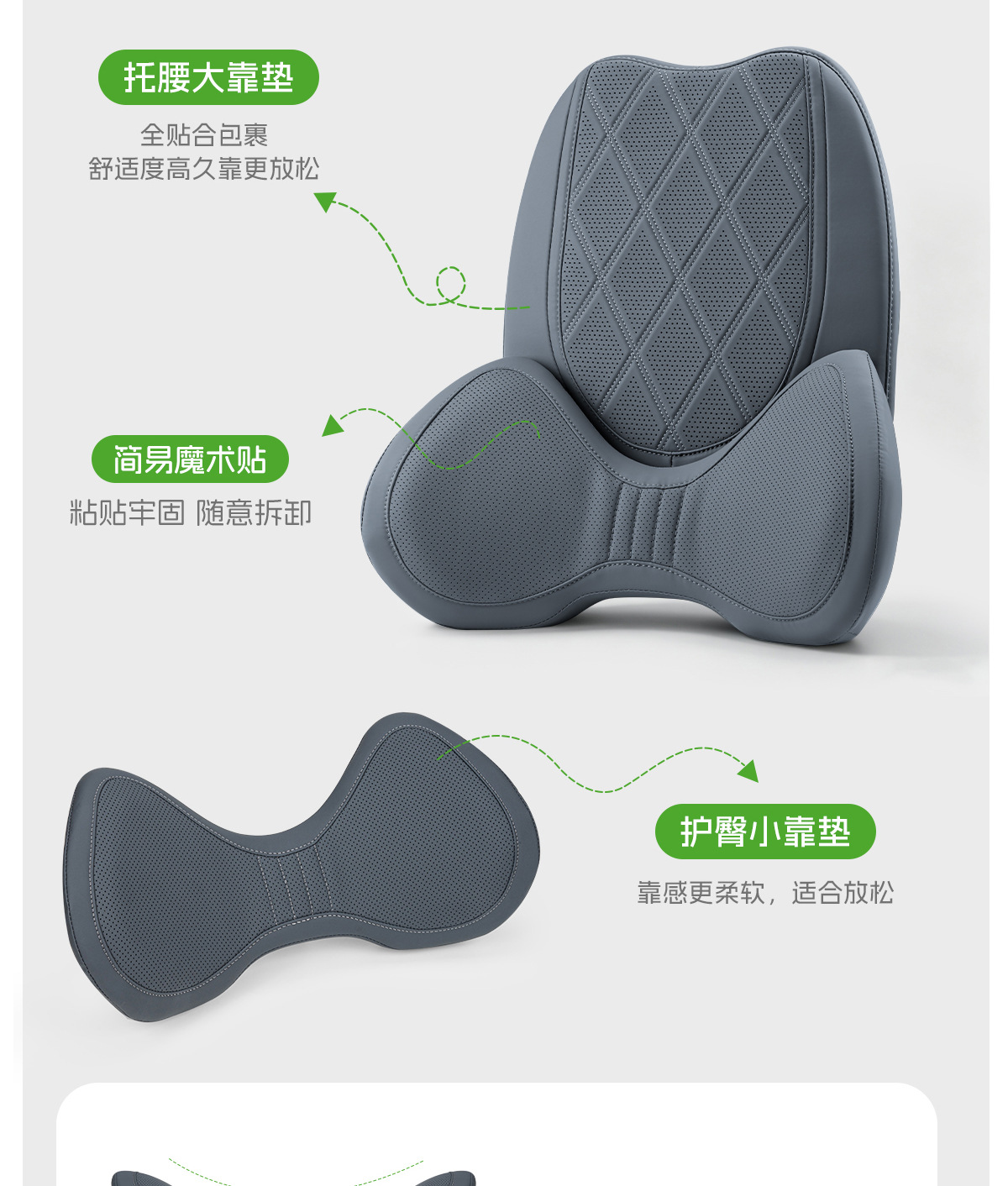 Amazon's new car lumbar support cushion, breathable backrest pad for car seats, waist support pillow for vehicles
