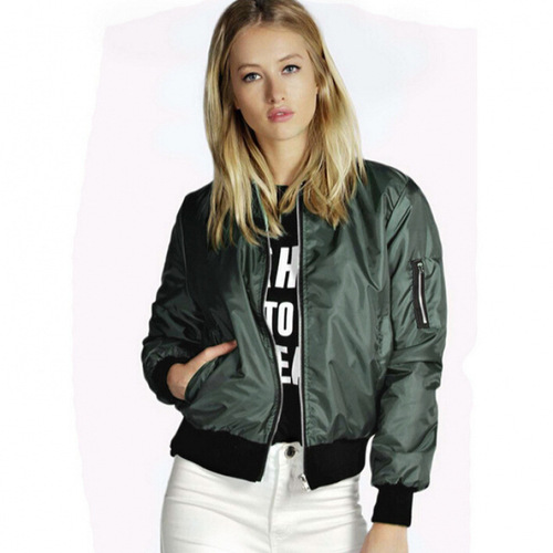 Ebay: Trendy Solid-Color Short Zip-Up Outerwear Jacket for Autumn & Winter—Europe & America Style