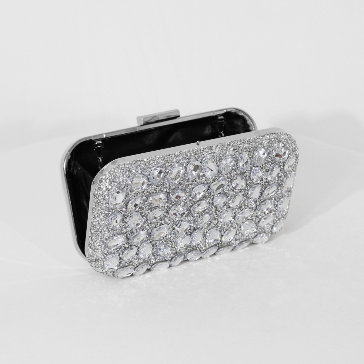 Cross-Border New Sparkling Diamond-Encrusted Clutch Bag, Evening Bag For Banquets, Weddings, And Formal Gowns, Small Square Women's Handbag - Thumbnail 3