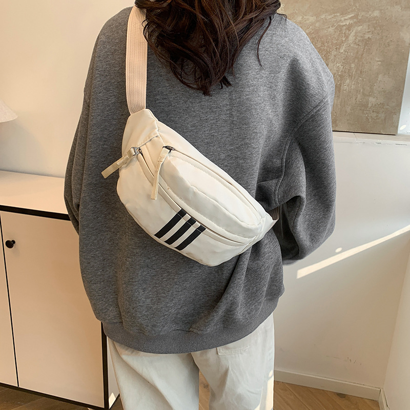 2026 nueva moda moda bolso de cintura deportivo bolso de pecho de tela de nylon casual bolso de hombro de mujer