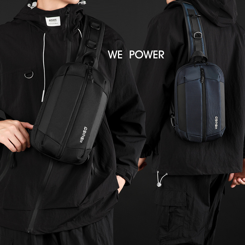 WEPOWER nuevo tipo de hombre impermeable, bolsa de pecho portátil de gran capacidad, bolsa de pecho de viaje al aire libre de moda