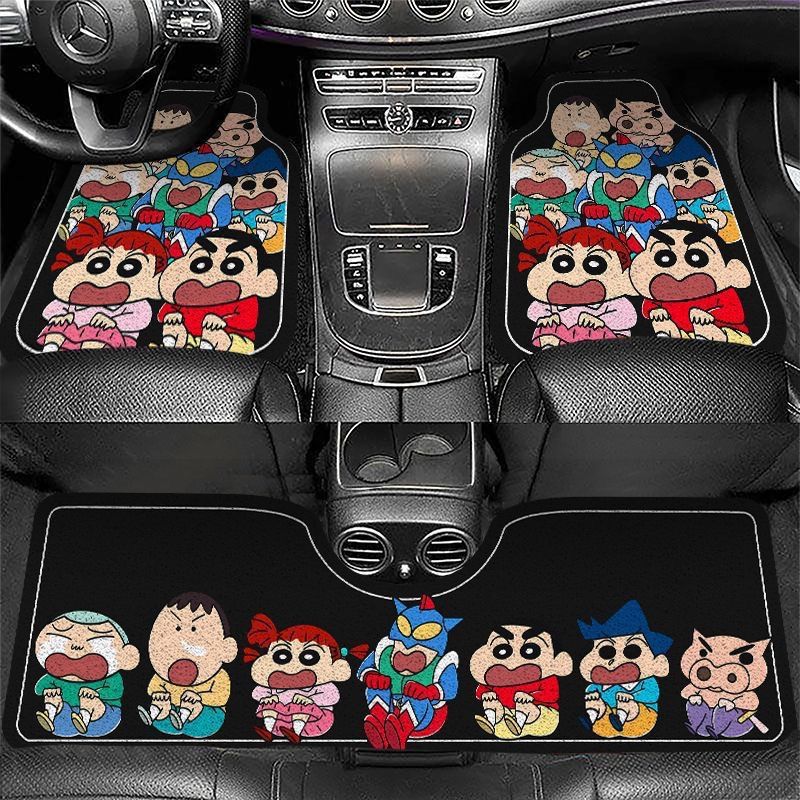 Cross-Border Crayon Shin-Chan Wire Loop Car Floor Mats, Thickened, Non-Slip, Dirt-Resistant, Customizable, Scratch-Resistant, Wholesale Dropshipping