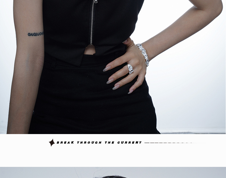 Fashion Geometric Sterling Silver Plating Open Ring 1 Piece