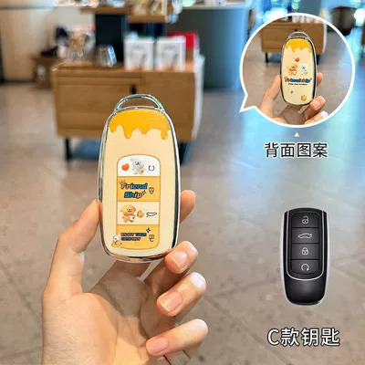8, Fengyun T9 Full Protection — Car key bag - type-c-line-puppy-single-shell