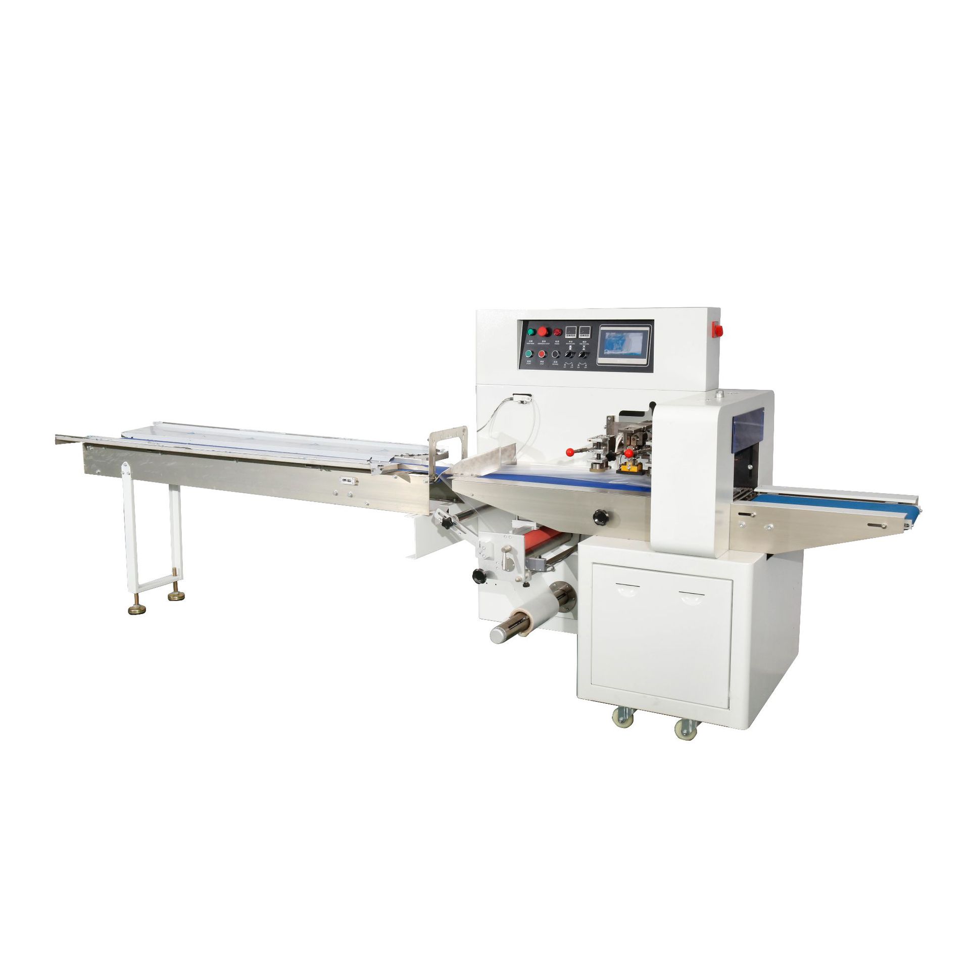 Máquina de envasado tipo almohada totalmente automática para verduras, frutas, ferretería, pan, pasteles de luna, máquina de embolsado para alimentos, juguetes y galletas. image 9