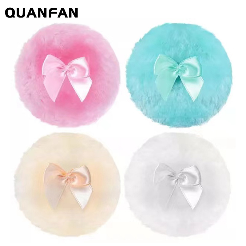 Soporte de terciopelo polvo de cuerpo puff polvo soplo largo esponjoso esponja esponjoso polvo suelto polvo denso pastel de maquillaje de reemplazo