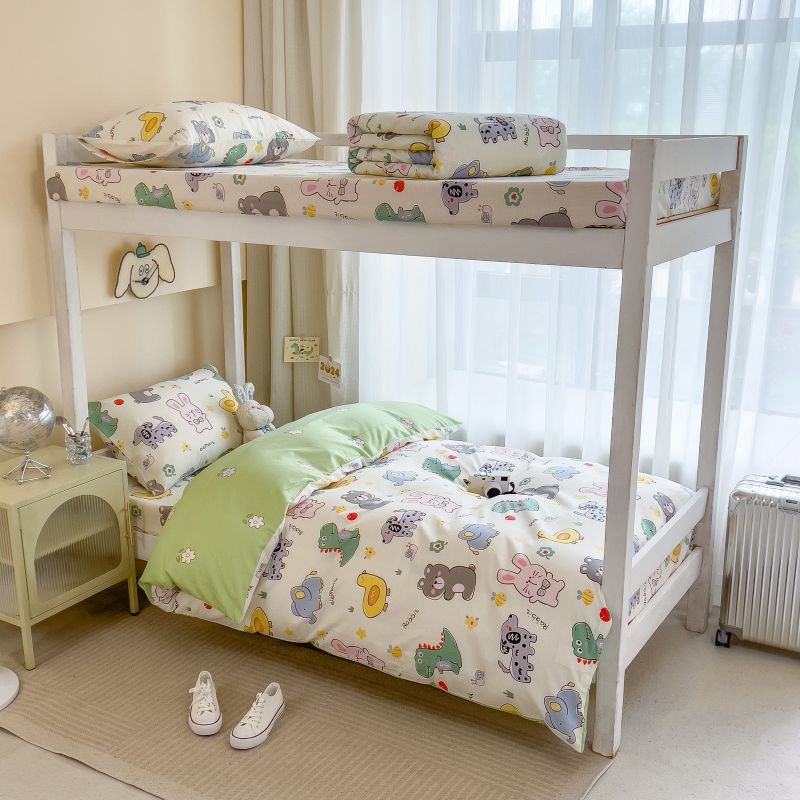 Dormitorio de estudiantes traje de tres piezas de algodón puro 2025 nueva ropa de cama sábana funda edredón funda universal para todas las estaciones