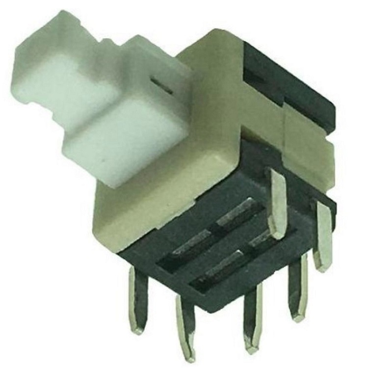 卧插按键开关表  侧插6脚自锁开关90度 卧插小型按钮开关6脚