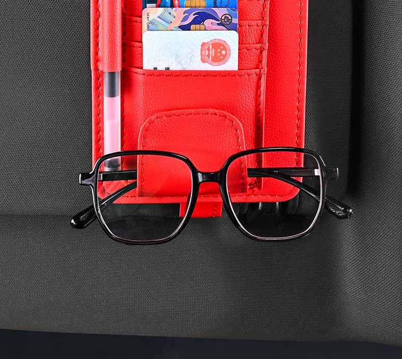 Car Sun Visor Storage Clip Multifunctional Car Glasses Clip Card Business Card Id Clip Bill Interior Storage Bag