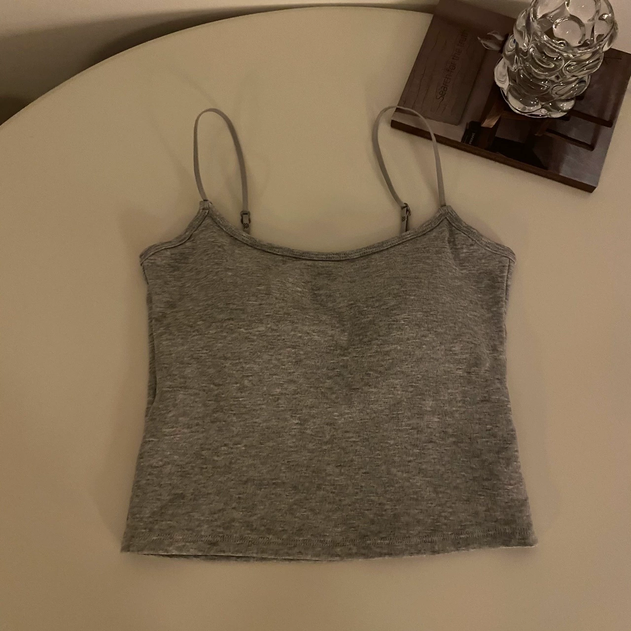 Warm autumn short base top with cups, beautiful back