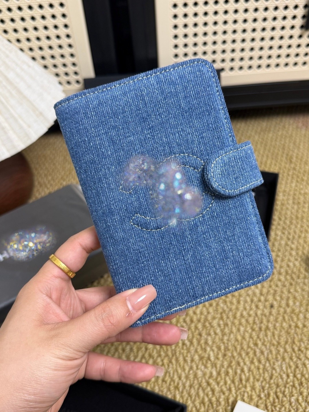 Denim Kart Qabı Çox Cibli Mini Pul Kisəsi