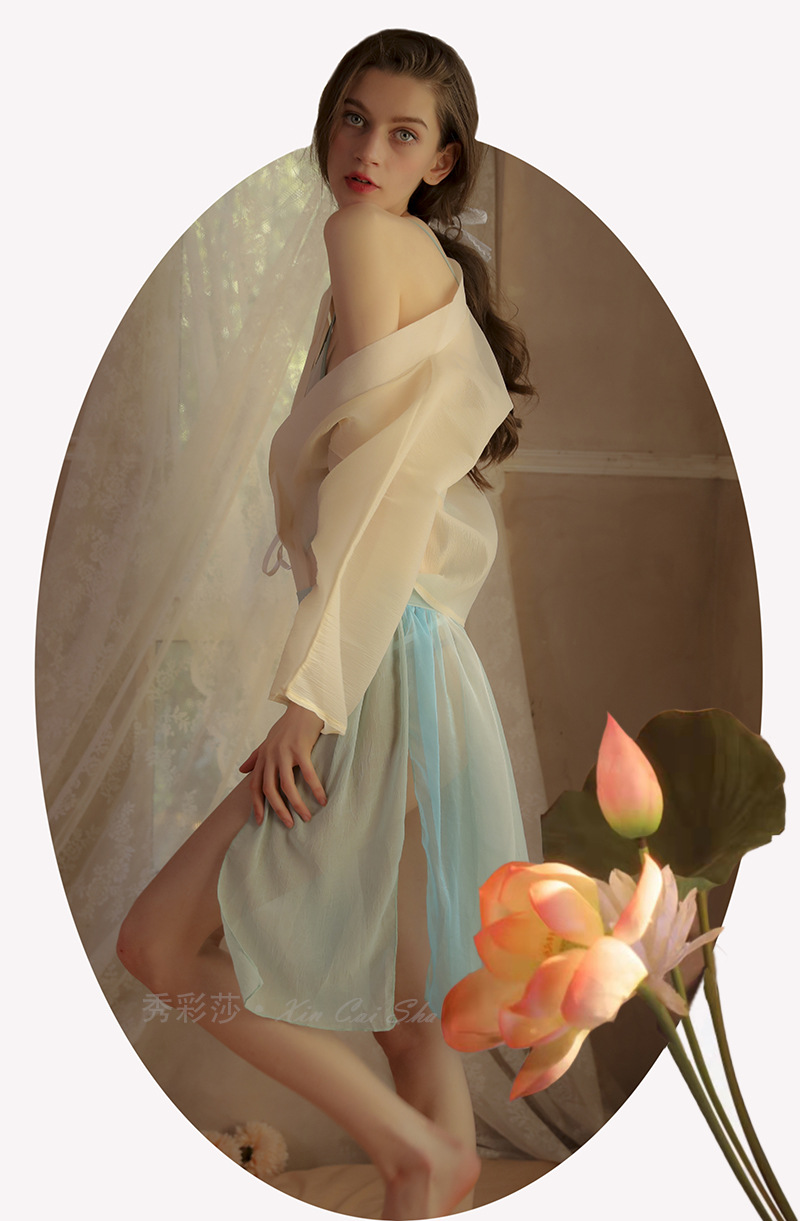 Antique National Fashion Sexy Underwear Bellyband Hanfu Pajamas Nightgown Dating Gown — detail image 3