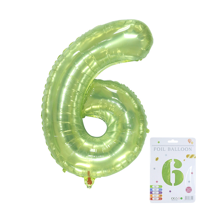 Globo digital de 32 pulgadas, embalaje de tarjeta de papel independiente, versión estadounidense, película de aluminio delgada, embalaje fino, papel de aluminio, globo de cumpleaños