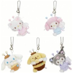 日本の新しいサンリの花畑の秘密シリーズクロミシナモン犬メロディー kt ぬいぐるみペンダント