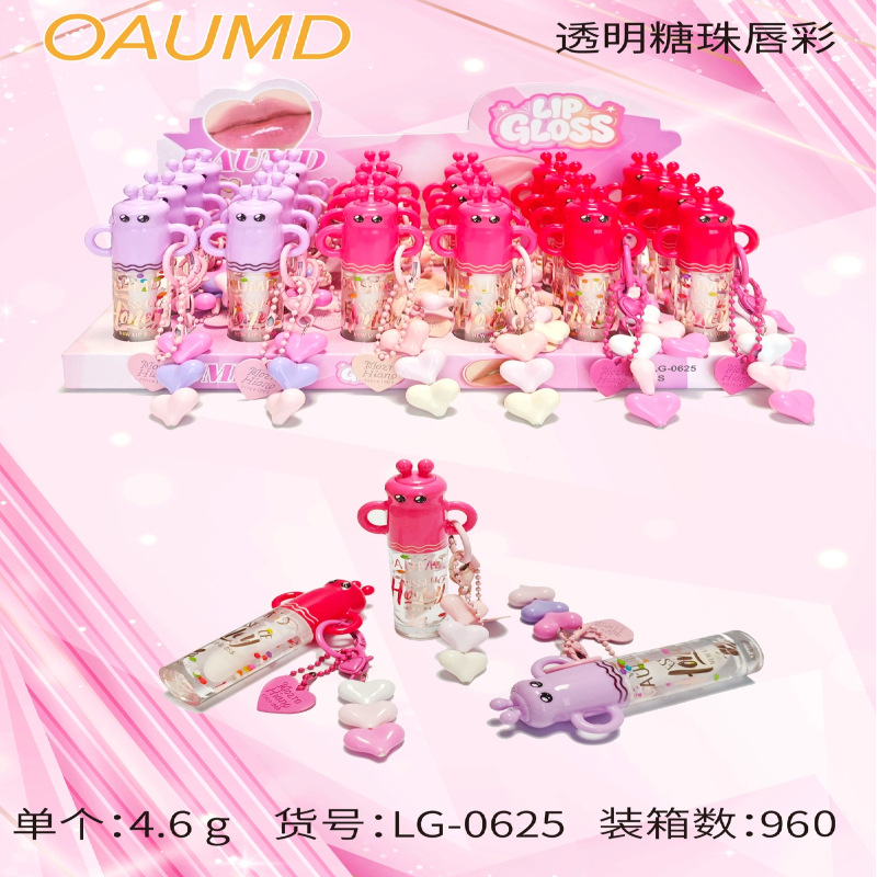 OAUMD comercio exterior transfronterizo nuevo esmalte labial hidratante perdurable colgante de dibujos animados manzana frutas lipstick