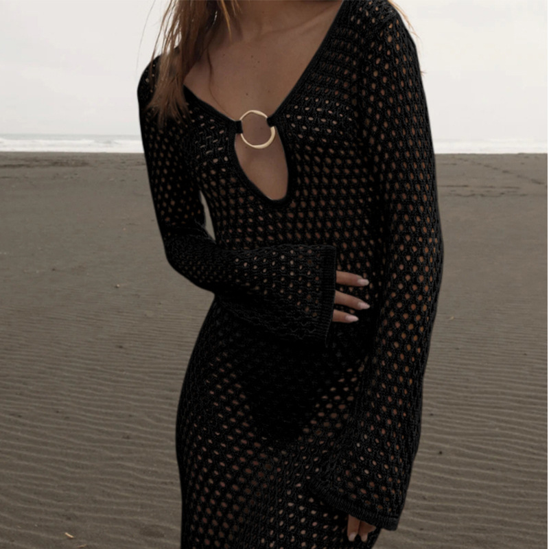 Regular Fit Fit Type Geometric Pattern Summer Season Women's Geometric Casual Elegant British Style Cover Ups