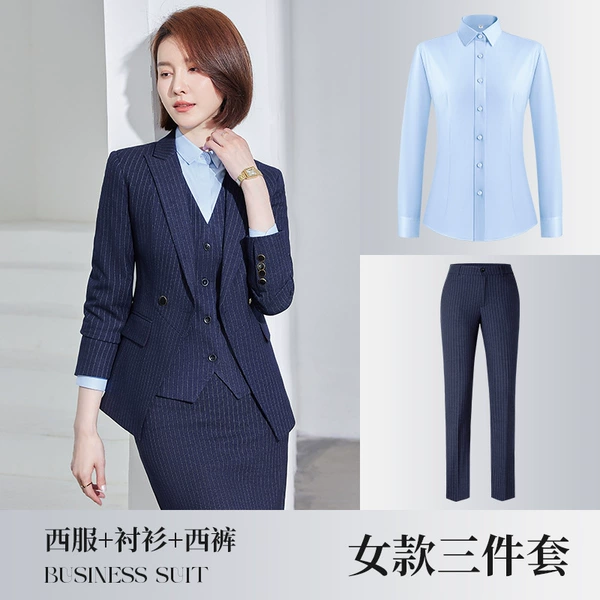 Women-Blue Suit + 901 Shirt + Trousers