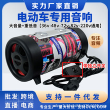 电动车音响电瓶三轮车音箱无线蓝牙家用48V60V72V汽车车载低音炮