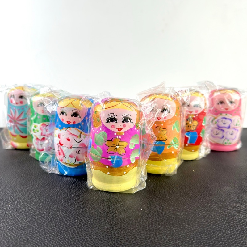 五層の子供の色絵の逸品の艶消しの金粉のロシアの木製の人形の益智の早教のおもちゃの人形の卸売り|undefined
