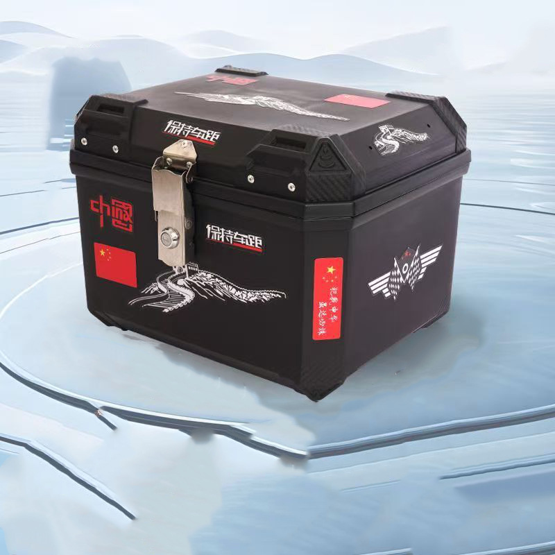 58 litros de motocicleta caja trasera caja trasera de gran capacidad de automóvil eléctrico caja de almacenamiento caja trasera para llevar