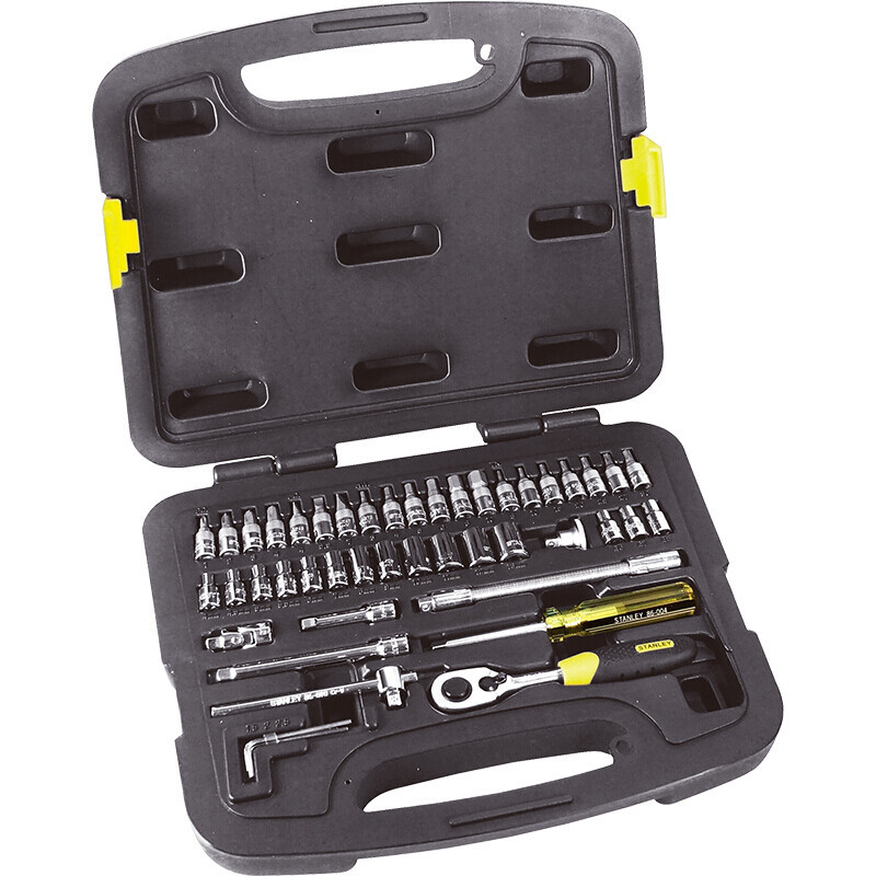 史丹利46件套6.3mm系列公制组套棘轮扳手套筒综合工具箱91-934-22