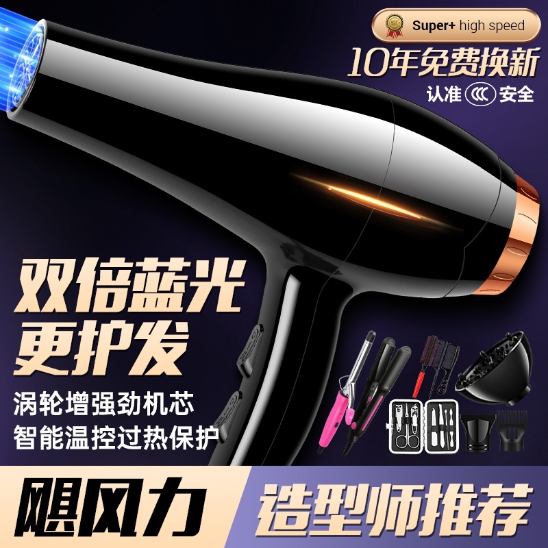 Wholesale large hair dryers, high-power household appliances, salon hot and cold hair dryers, foreign trade small household appliances, constant temperature hair dryers
