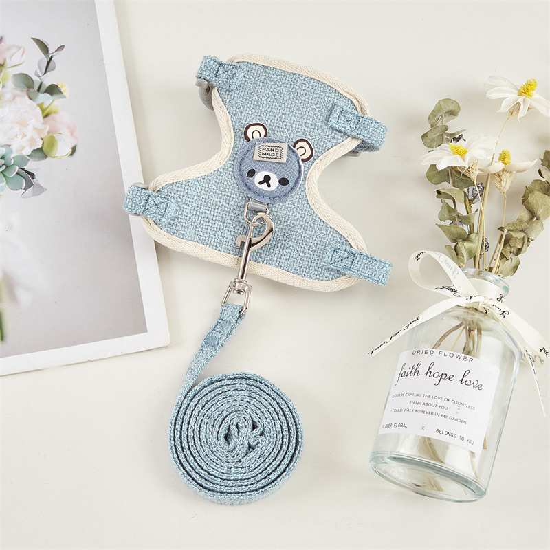 Oso de malla traje corsé gato Correa conejo pequeña mascota cuerda pequeña serie Animal Correa