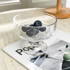 網紅ins冰激凌杯玻璃高腳甜品杯子家用甜品奶昔杯水果冰激凌杯