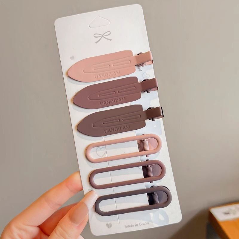 Pin de cabello sin marcas para mujeres 2025 nuevo frente lateral pecado clips maquillaje pin de cabello clip de boca de pato tocado