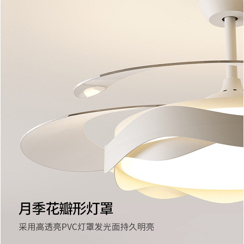 Invisible inteligente dormitorio ventilador lámpara restaurante nuevo ventilador lámpara de chandelier Guangdong Zhongshan lámpara ventilador lámpara de techo ventilador image 4
