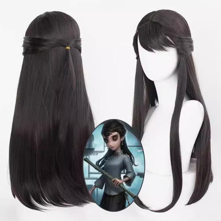 Identity V Cos Antique Merchant Cos Wig Qi Eleven Simulated Human Scalp Top Ancient God Cosplay Wig Identity V Cos Antique Merchant Cos Wig Qi Eleven Simulated Human Scalp Top Ancient God Cosplay Wig