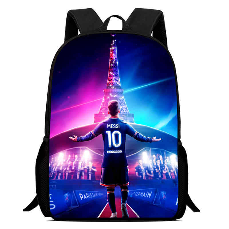 Amazon crossover nueva mochila con estampado periférico de futbolista mochila escolar para estudiantes mochila para niños