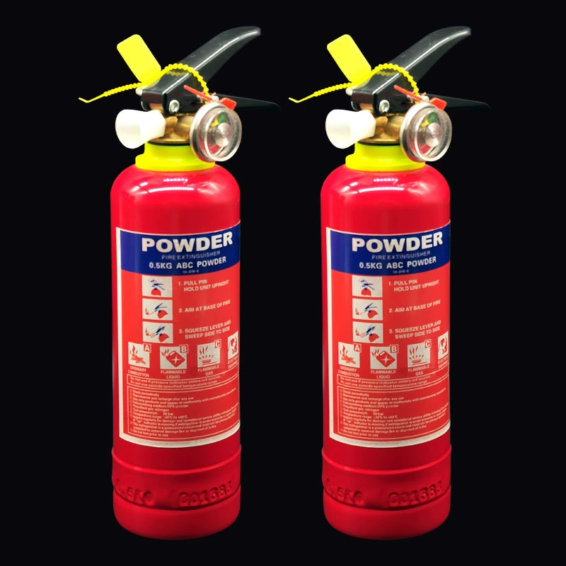Огнетушитель порошковый углекислотный, 0,5 кг, 69 ABC, для использования в транспортных средствах, специализированный для внешней торговли.