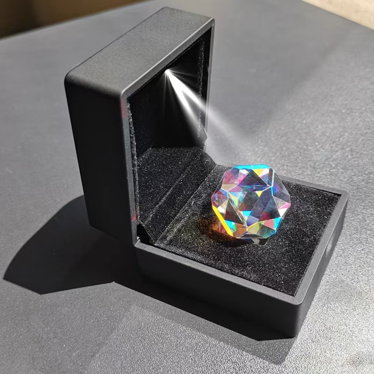 Prisma de coloración solar captador de luz cubo captador de luz solar prisma de vidrio decoración descompresión regalo creativo